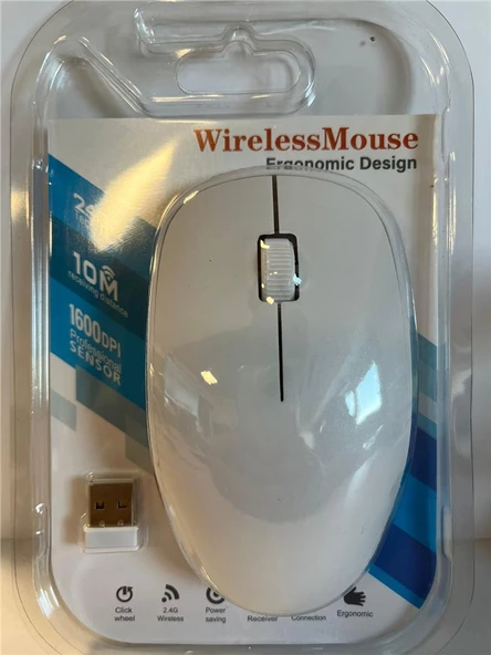 Elba Beyaz 2.4Ghz Kablosuz Mouse