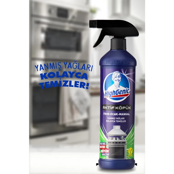 Highgenic Aktif Köpük- Fırın ,ocak, Mangal Temizleyici 750 ml - 2