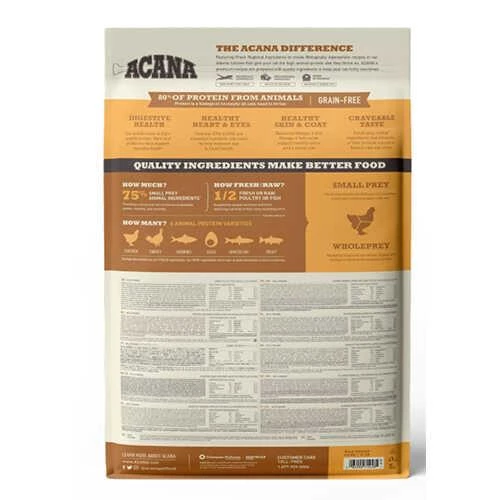 Acana Wild Prairie Tahılsız Tavuklu ve Balıklı Yetişkin Kedi Maması 4.5 Kg - Resim 2