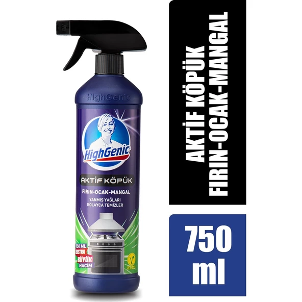 Highgenic Aktif Köpük- Fırın ,ocak, Mangal Temizleyici 750 ml