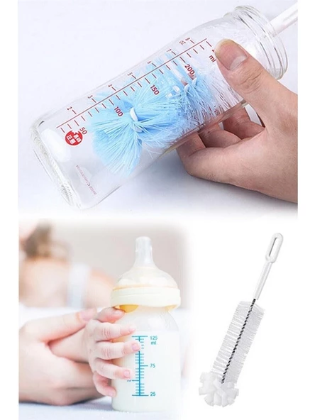 Biberon Temizleme Fırçası Şişe Temizleme Fırçası 30 cm Nargile Temizleme Fırçası - Resim 4