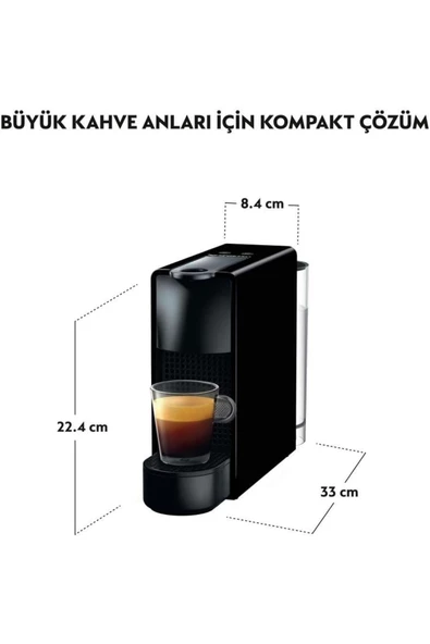 Nespresso C30 Essenza Mini Kahve Makinesi Siyah - 3