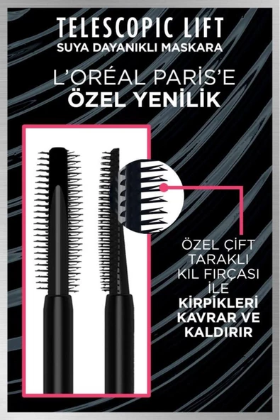 L'Oreal Paris Telescopic Lift Suya Dayanıklı Maskara - 8