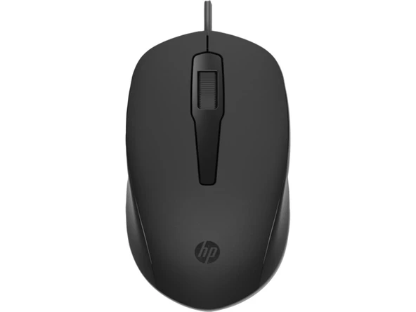 HP Siyah Kablolu Optik Kablolu Mouse 1600 Dpi Optik Sensörlü - Resim 2