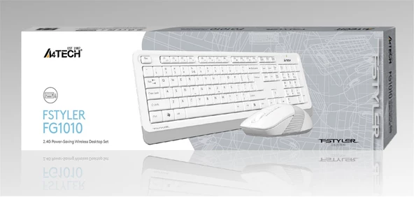 A4 Tech Q TR Usb Multimedia Kablolu Klavye Mouse Seti  Beyaz