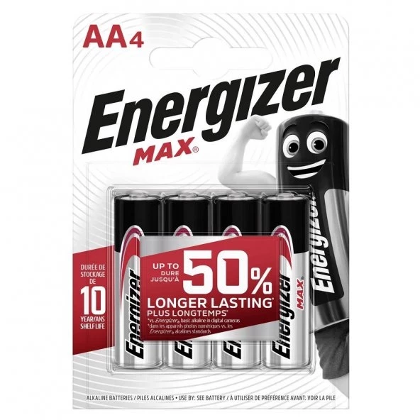 Energizer Alkalin Max AA Kalem Pil 4lü Paket