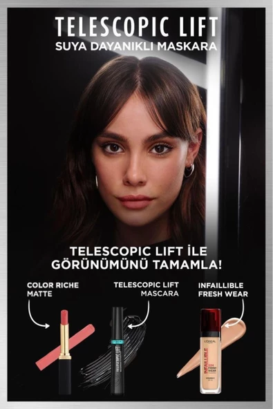 L'Oreal Paris Telescopic Lift Suya Dayanıklı Maskara