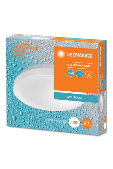 Ledvace Led Plafonyer 18W 6500K 900lm IP44 Sensörlü Sarı Işık Armatür