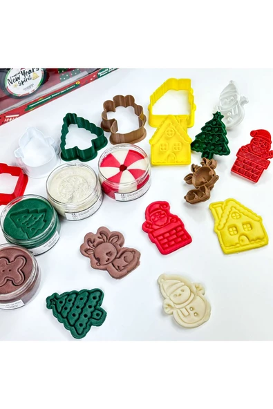 Yeni Yıl Doğal Oyun Hamuru Seti - Resim 4