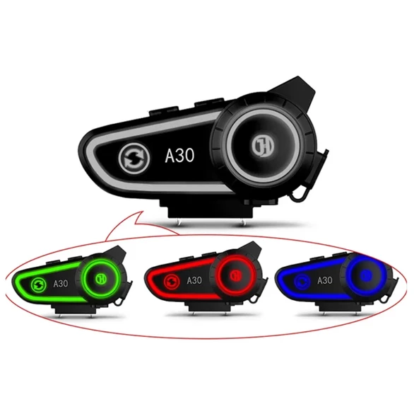 Bluetooth Cep Telefonu İnterkom Eşleştirmesi Gürültü Kontrol Teknolojisi Kurye Kask RGB Işıklı Kulaklık - 6