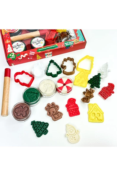 Yeni Yıl Doğal Oyun Hamuru Seti - Resim 3