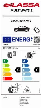 205/55R16 91V MULTIWAYS 2 LASSA - 4