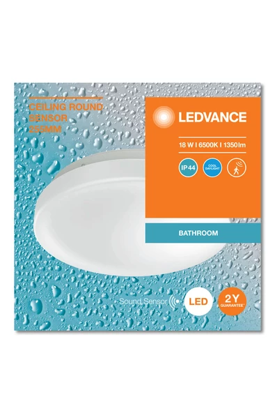 Ledvace Led Plafonyer 18W 6500K 900lm IP44 Sensörlü Sarı Işık Armatür - 2