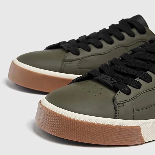 Pull & Bear Detaylı Basic Spor Ayakkabı Yeşil - 2