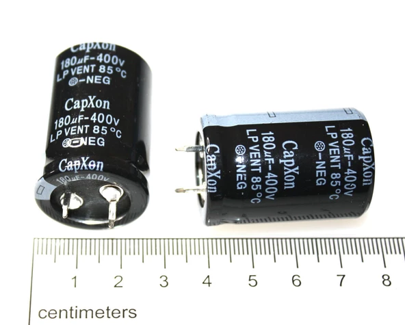 180uf 400V Elektrolitik Kondansatör - 25x40mm - 2