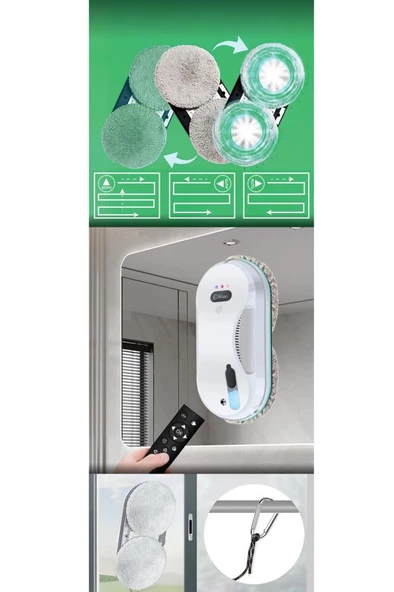 Kiwi Kwc-7130 Uzaktan Kumandalı Sıvı Püskürtmeli Cam Silme Robotu - 3