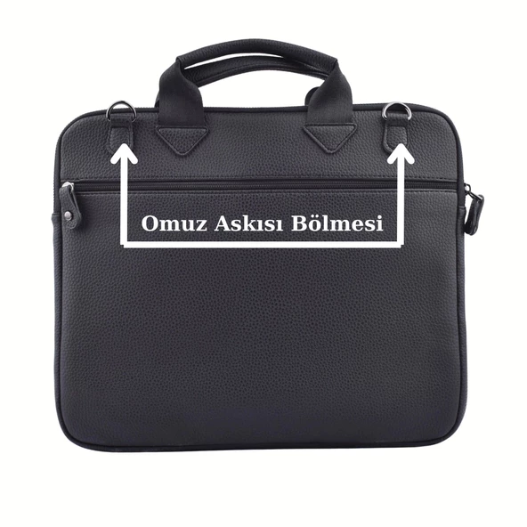 Unisex 13.3" İnç Deri Evrak El ve Omuz Çantası 8683255013364 - 4