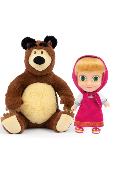 MASHA/KOCA AYI 20 CM PELUŞ 12 CM BEBEK - 3
