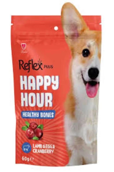 Reflex Happy Hour Sağlılı Kemikler İçin Destekleyici Köpek Ödülü 60 Gr