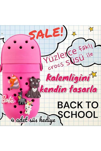 Silicon Kalem Kutusu, Crocs Süslü Kalemlik