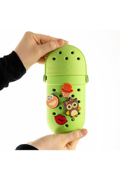 Silicon Kalem Kutusu, Crocs Süslü Kalemlik,