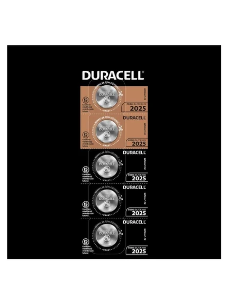 DURACELL CR2025 3V LİTYUM PİL TEKLİ BLİSTER 5Lİ