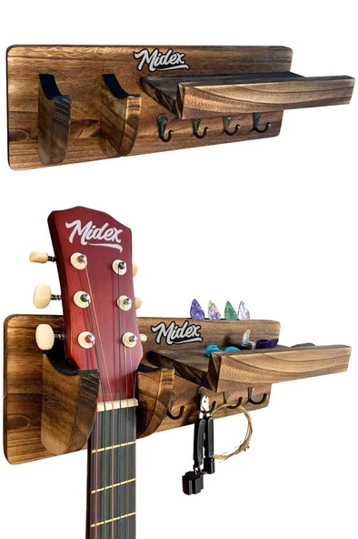 Midex GP-20 Gitar Standı Sehpası Duvar Askısı Ahşap Şık Kaliteli