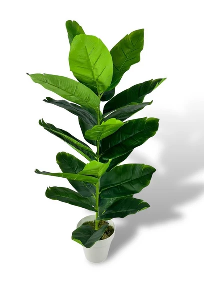 Nettenevime Yapay Çiçek Starliçe 80cm 23 Yapraklı Salon Çiçeği Beyaz Saksılı Yapay Bitki - Resim 8