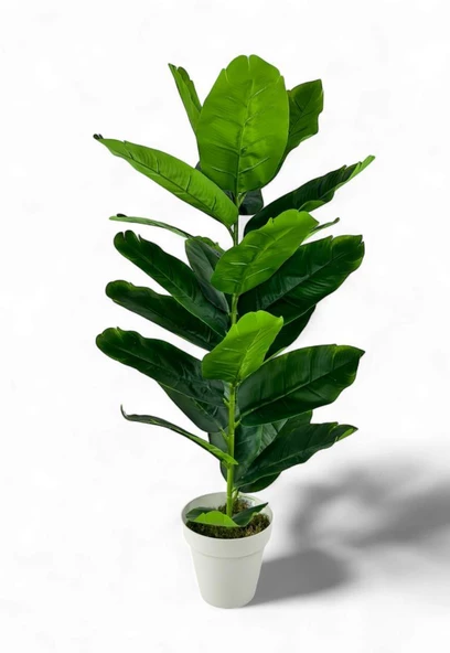 Nettenevime Yapay Çiçek Starliçe 80cm 23 Yapraklı Salon Çiçeği Beyaz Saksılı Yapay Bitki ürün görseli