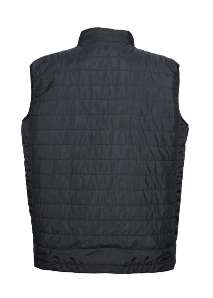 Battal Beden Kumaş Yelek Siyah Renk - 3