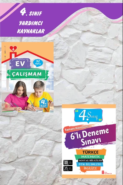 4.Sınıf Evde Tekrar Çalışmaları (Ev Çalışmam+6 lı Deneme) ürün görseli 1