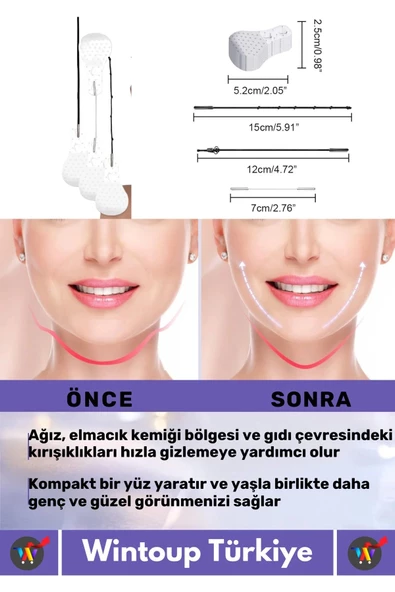 Premium Günlük Kullanım Suya Dayanıklı İpli Yüz Kaş&Göz Vücut Gıdı Gerdirme Bandı 3'lü Set 20 Adet - 5