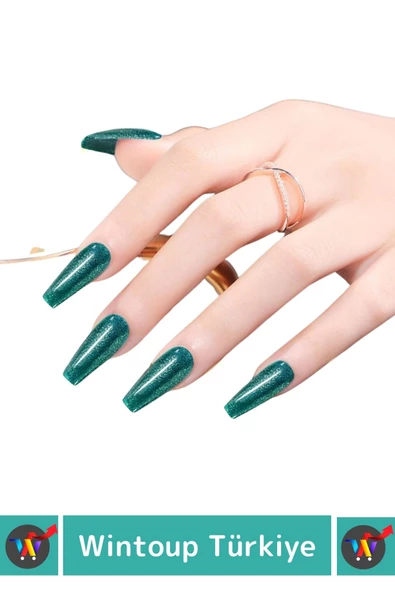 Özel Üretim Yüksek Pigmentli Hızlı Kuruyan Tırnak Güçlendirici 3 Aşamalı Kalıcı Simli Oje 10 Ml - 2