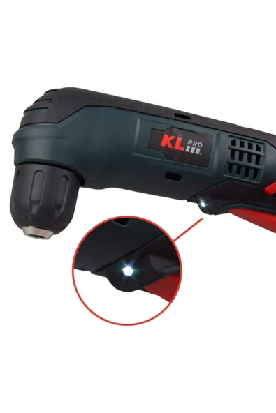 KLPRO  Kablosuz Kldam1020 10,8volt/2.0ah Li-ion Çift Akülü Profesyonel Dik Açılı Matkap Anahtarsız 0 - 2 m - 3