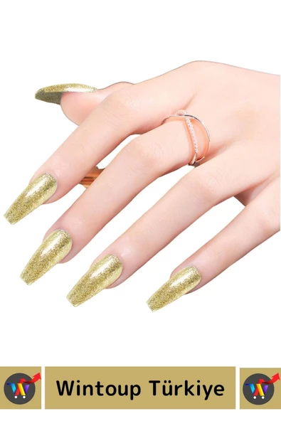 Özel Üretim Yüksek Pigmentli Hızlı Kuruyan Tırnak Güçlendirici 3 Aşamalı Kalıcı Simli Oje 10 Ml - 2