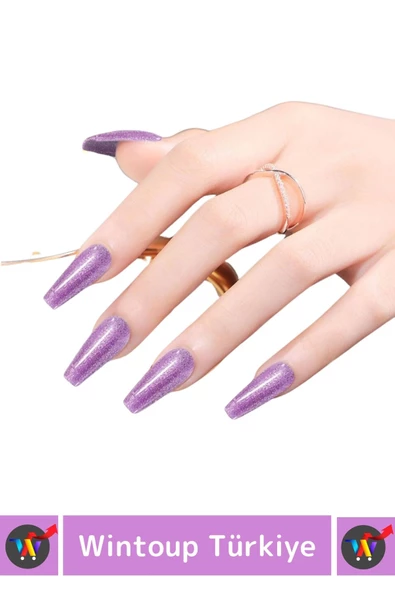 Özel Üretim Yüksek Pigmentli Hızlı Kuruyan Tırnak Güçlendirici 3 Aşamalı Kalıcı Simli Oje 10 Ml - 2