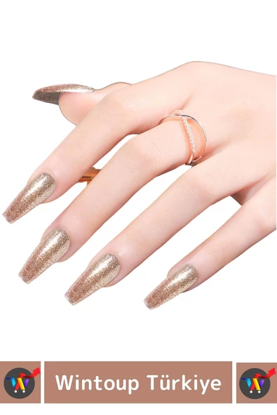 Yüksek Pigmentli Hızlı Kuruyan Tırnak Güçlendirici 3 Aşamalı Kalıcı Simli Oje 10 Ml - 2