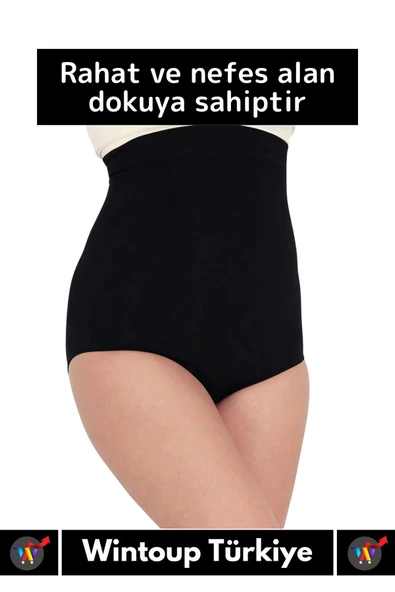 Özel İz Göstermez Kayma Önleyici Silikonlu Toparlayıcı Etkili Masaj Özellikli Yüksek Bel Slip Korse - Resim 2