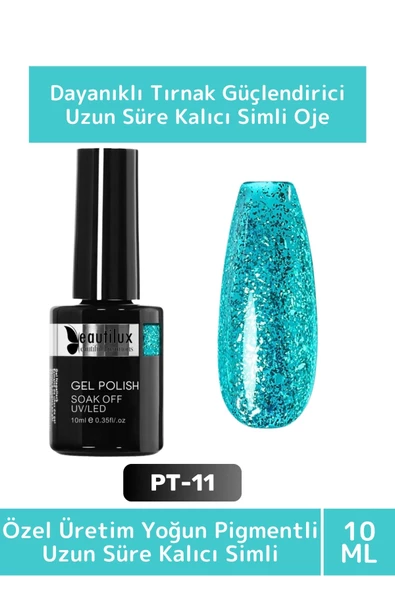 Özel Üretim Yüksek Pigmentli Hızlı Kuruyan Tırnak Güçlendirici 3 Aşamalı Kalıcı Simli Oje 10 Ml