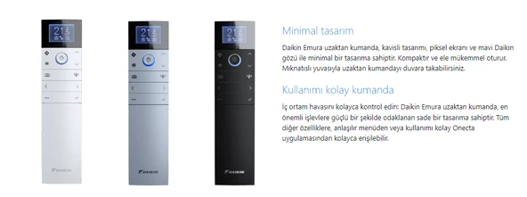Daikin Emura 7000 BTU/h A+++ FTXJ20AW İnverter R32 Duvar Tipi Split Klima - 5