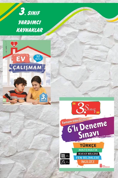 3.Sınıf Evde Tekrar Çalışmaları (Ev Çalışmam+6 lı Deneme) ürün görseli 1
