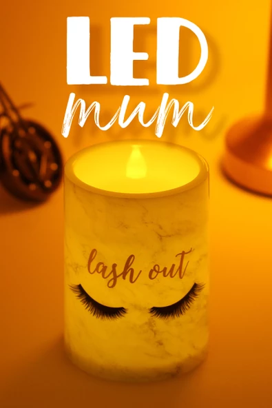 3lü Led Mum Kirpik Çelenk Flamingo Bardak Tipi Pilli Dumansız Alevli Dekoratif Yapay Mum Dekor Lamba - 5