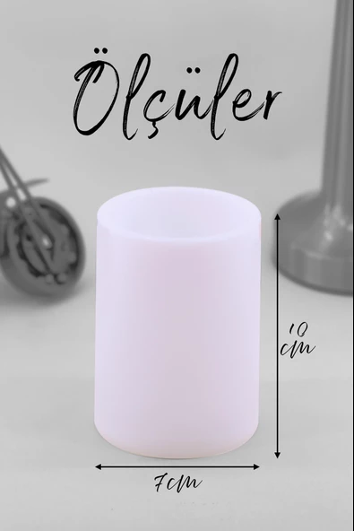 3lü Led Mum Kirpik Çelenk Flamingo Bardak Tipi Pilli Dumansız Alevli Dekoratif Yapay Mum Dekor Lamba - 8