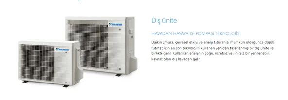 Daikin Emura 18000 Btu/H A+++ Ftxj50ab İnverter R32 Duvar Tipi Split Klima - Resim 7