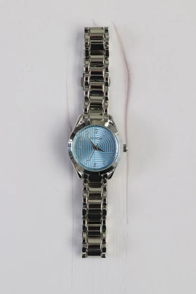 Laby Özel Tasarım Kordon Vintage Old Money Model Kadın Kol Saati Gümüş (Mavi Kadran) - 2