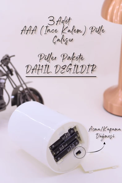 3lü Led Mum Kirpik Çelenk Flamingo Bardak Tipi Pilli Dumansız Alevli Dekoratif Yapay Mum Dekor Lamba - 7