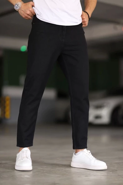 Erkek Boyfiend Siyah Kot Pantolon - Resim 2