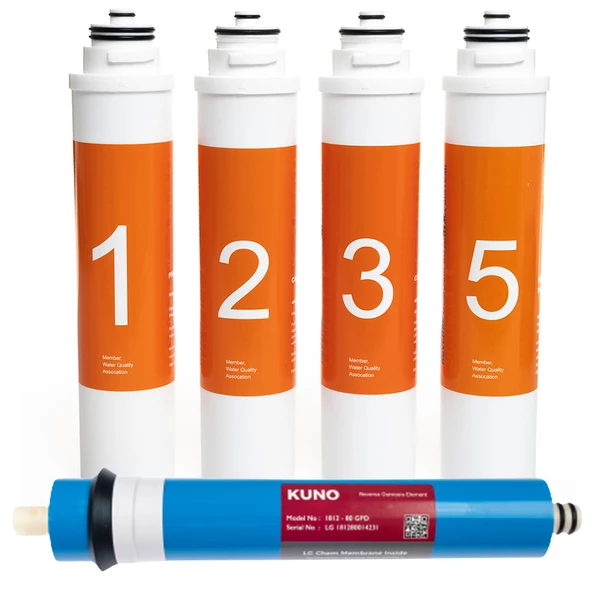 Wterlife Uyumlu Filtre 5 'li Lg Mebran Set Waterlife Su Arıtma Filtresi 1