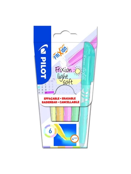 Pilot Frixion Light Soft Silinebilir Fosforlu Kalem 6 Renk