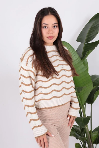 FASHION FRIENDS KADIN AJURLU KAZAK 24K0376K1 - 3